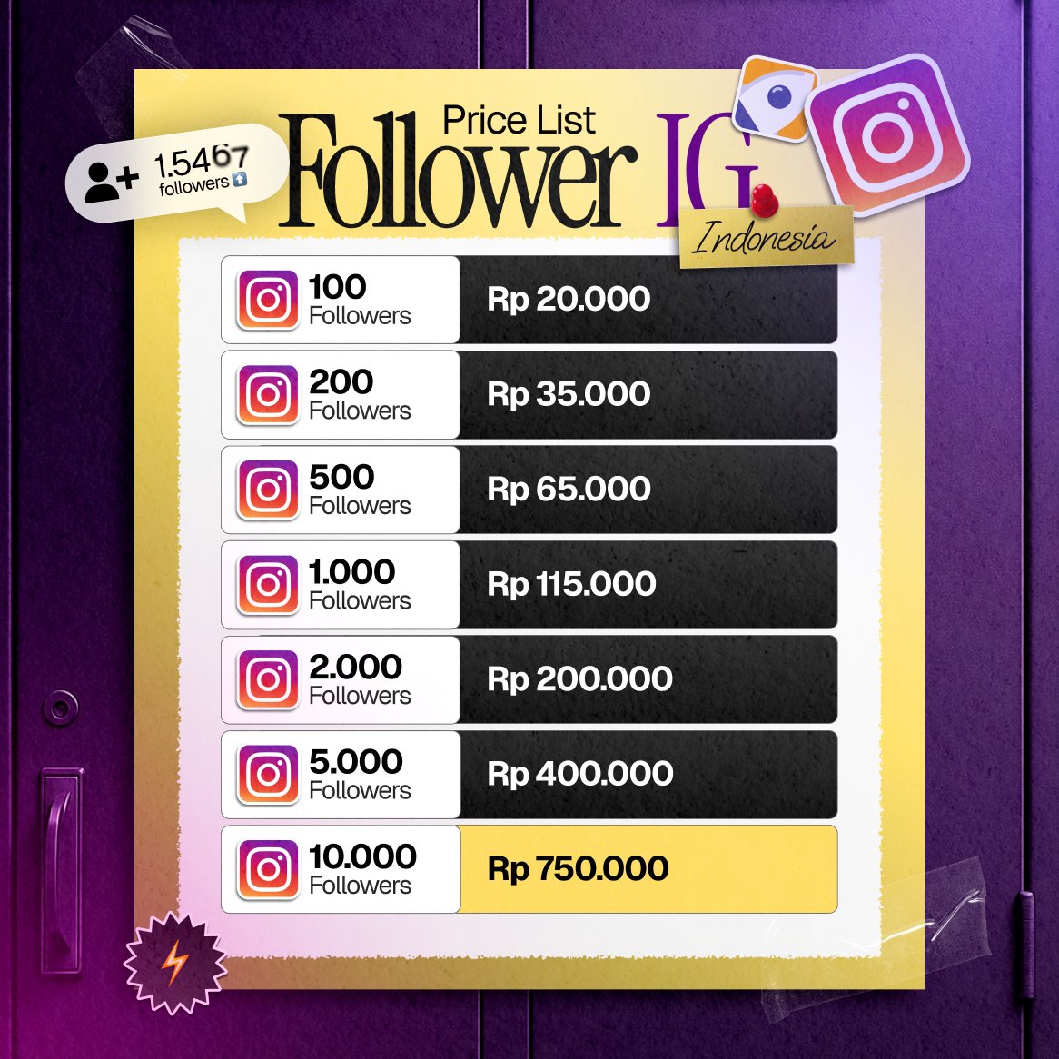 Followers Instagram - Indonesia 2