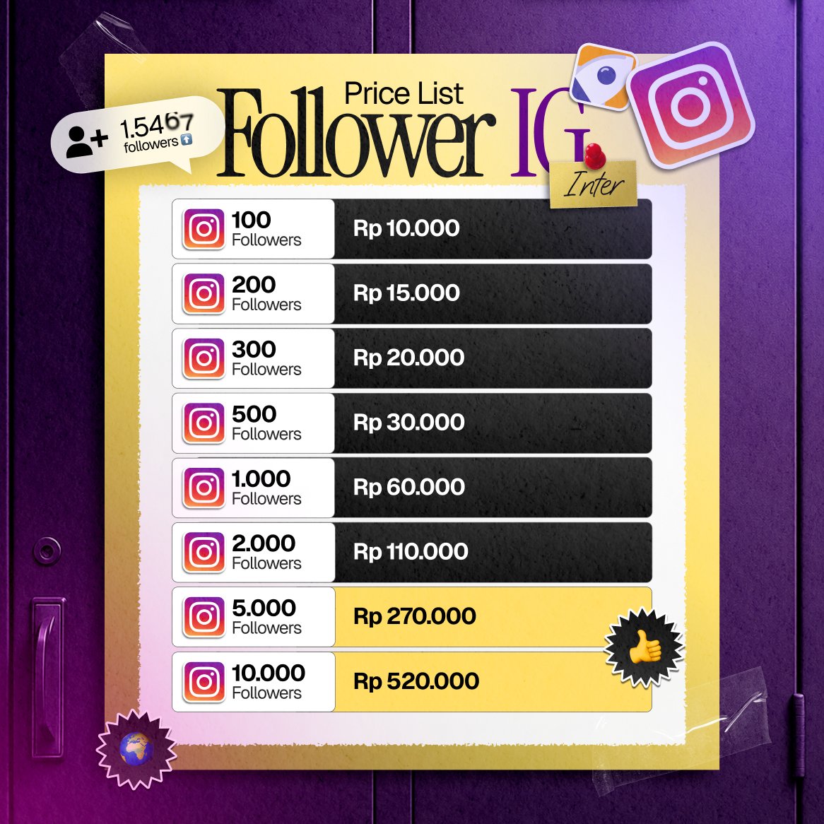 Followers Instagram - Internasional 2