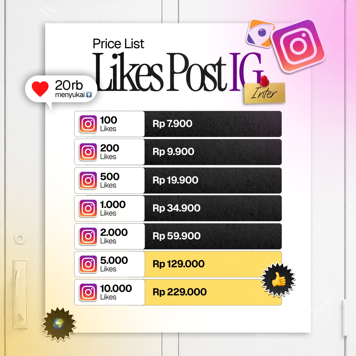Likes Instagram - Internasional 2