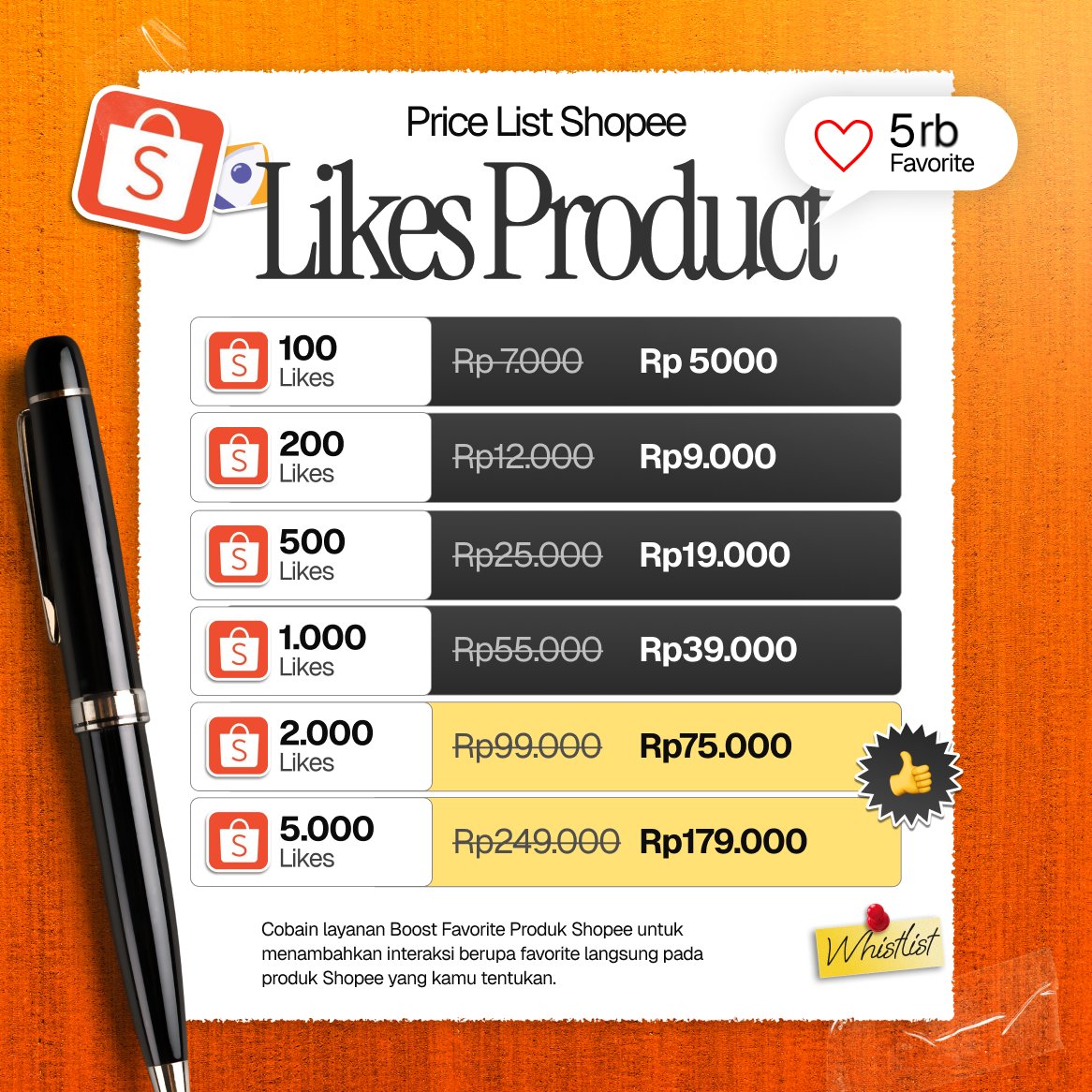 Shopee Likes Produk 2